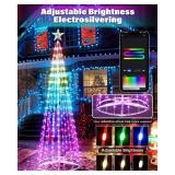 $120 Flacchi Christmas Cone Tree Lights - 406 LED, App Control (8.2ft)