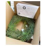 $80 LampLust 24" Winter Wreath, LED Lights, Battery, Indoor/Outdoor