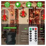 $102 Ceenna 15" Prelit Christmas Wreath, Set of 6, Multi Colors