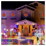 $102 Ceenna 15" Prelit Christmas Wreath, Set of 6, Multi Colors