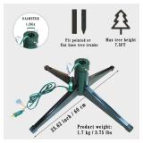 $50 360 Rotating Stand, Foldable, Supports 7.5ft, 100lb Tree