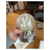 100mm Reindeer Musical Christmas Snow Globe, Winter Deer