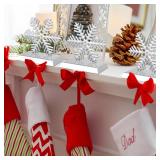 6 Pcs Christmas Snowflake Stocking Holders, Heavy Metal Hook