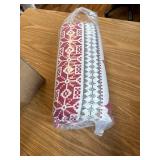 Suncloris Red Grey Christmas Reindeer Duvet Cover Set Elk Snowflake