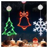 LOLStar Christmas Window Lights, 3 Pack, Battery Operated