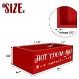 Christmas Hot Cocoa Tray Holder for Kitchen Holiday Decor