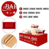 Christmas Hot Cocoa Tray Holder for Kitchen Holiday Decor