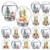 Liliful 16 Pack Christmas DIY 3.58" LED Snow Globe Kit