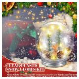 Liliful 16 Pack Christmas DIY 3.58" LED Snow Globe Kit