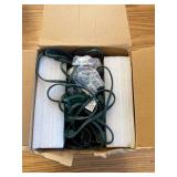 C7 50 Ft Multicolor String Lights, Green Wire, 50 Clear Bulbs