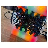C7 50 Ft Multicolor String Lights, Green Wire, 50 Clear Bulbs