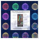 Joomer 12In 108 LED RGB Hanging Ball Lights, App & Remote Control