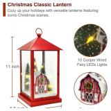 11 Christmas Lanterns, 10 Warm Lights, Built-in Timer