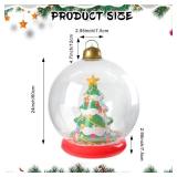2 Pcs 24" LED Inflatable Christmas Ball, 13-Color Lights, Remote