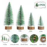 4 Pcs Mini Christmas Trees with Timer Fairy Lights, Multicolor