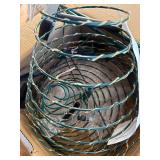 Spiral Trees with Warm Lights, Auto On/Off, Waterproof.