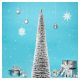 Snow Flocked Pencil Pine Tree 5ft for Christmas Decorations