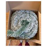 Snow Flocked Pencil Pine Tree 5ft for Christmas Decorations
