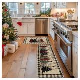 Artoid Mode Xmas Tree Kitchen Mats Set - 17x29 & 17x47