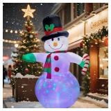 Dynaming 6 FT Inflatable Snowman with LED Lights for Xmas