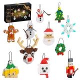 Christmas Ornaments Kit: Tree, Wreath, Santa, Snowman, Reindeer