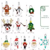 Christmas Ornaments Kit: Tree, Wreath, Santa, Snowman, Reindeer