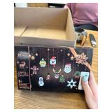 Christmas Ornaments Kit: Tree, Wreath, Santa, Snowman, Reindeer