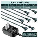 Dreyoo 7 Plug Xmas Ornaments Power Cord, 2.5mm Interface