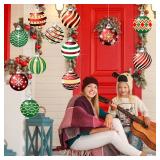 12 Pc Christmas Large Round Yard Decorations 8x8In Outdoor