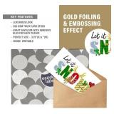 easykart 18 Assorted Christmas Cards with 6 Designs, 7.25"x3.75"