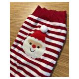 Red Striped Santa Dog Xmas Sweater (XL) - DOGGYZSTYLE