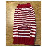 Red Striped Santa Dog Xmas Sweater (XL) - DOGGYZSTYLE
