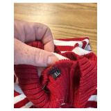 Red Striped Santa Dog Xmas Sweater (XL) - DOGGYZSTYLE