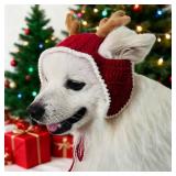 Handmade Dog Christmas Antlers, Anti-Slip Reindeer Headband