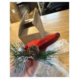 RED CARDINAL SITTING ON BRANCH ORNAMENT