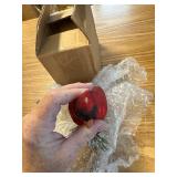 RED CARDINAL SITTING ON BRANCH ORNAMENT