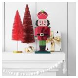 Honeycomb Christmas Decorative Nutcracker - Wondershop Red