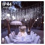 Icicle Christmas Lights Outdoor, 19.6ft 54 Drops with 306 Led