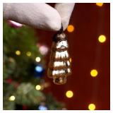 Vintage Christmas Tree Ornaments Distress Mini Balls, 25 Pcs
