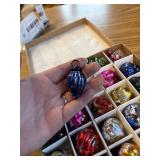 Vintage Christmas Tree Ornaments Distress Mini Balls, 25 Pcs