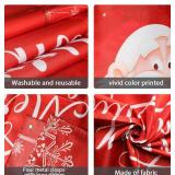 Christmas Door Decorations Santa Snowman Banner, 35.4x78 Inch