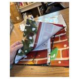 Christmas Door Decorations Santa Snowman Banner, 35.4x78 Inch