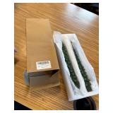 MTLEE 2 Pcs Green Christmas Tree Taper Candles 10 Inch