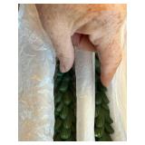 MTLEE 2 Pcs Green Christmas Tree Taper Candles 10 Inch