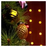 12 Vintage Christmas Ornaments Multi Glass Balls, 2 Inch