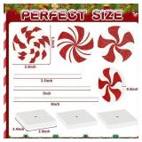 3 Pcs Christmas Table Decorations Candy Wood Sign Centerpiece