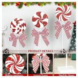 3 Pcs Christmas Table Decorations Candy Wood Sign Centerpiece