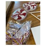 3 Pcs Christmas Table Decorations Candy Wood Sign Centerpiece