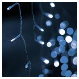 Dazzle Bright 360 LED Icicle Lights, 29.5 FT 8 Modes, White