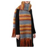 Winter Scarf for Women Large Chunky Plaid Oversized Shawl